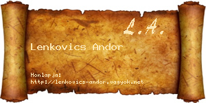 Lenkovics Andor névjegykártya